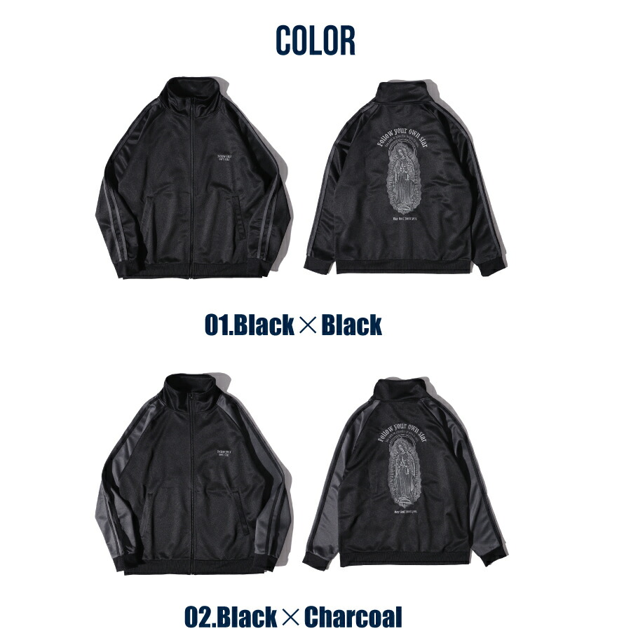 楽天市場】【5％OFF】聖母マリア 後ろ刺繍 トラックジャケット メンズ