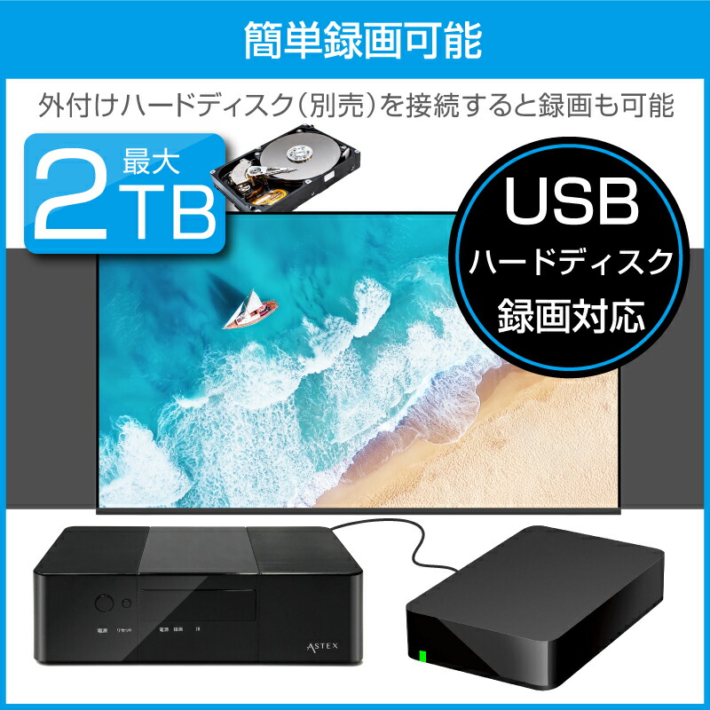 年内受渡❣️全国送料込3年前購入ASTEX40型地デジBSテレビ外付HDD 即日