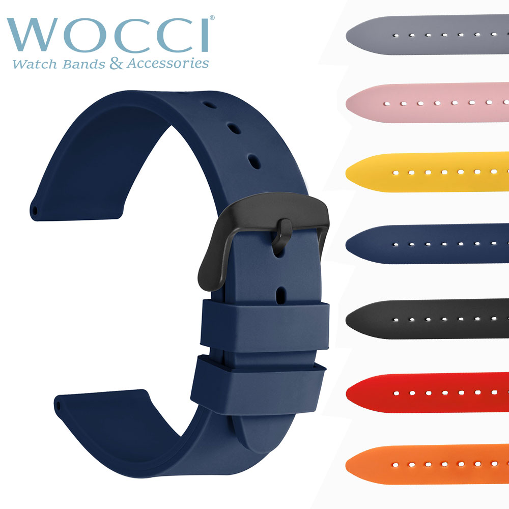 楽天市場】【送料無料】WOCCI 時計バンド シリコンラバー 18mm 20mm