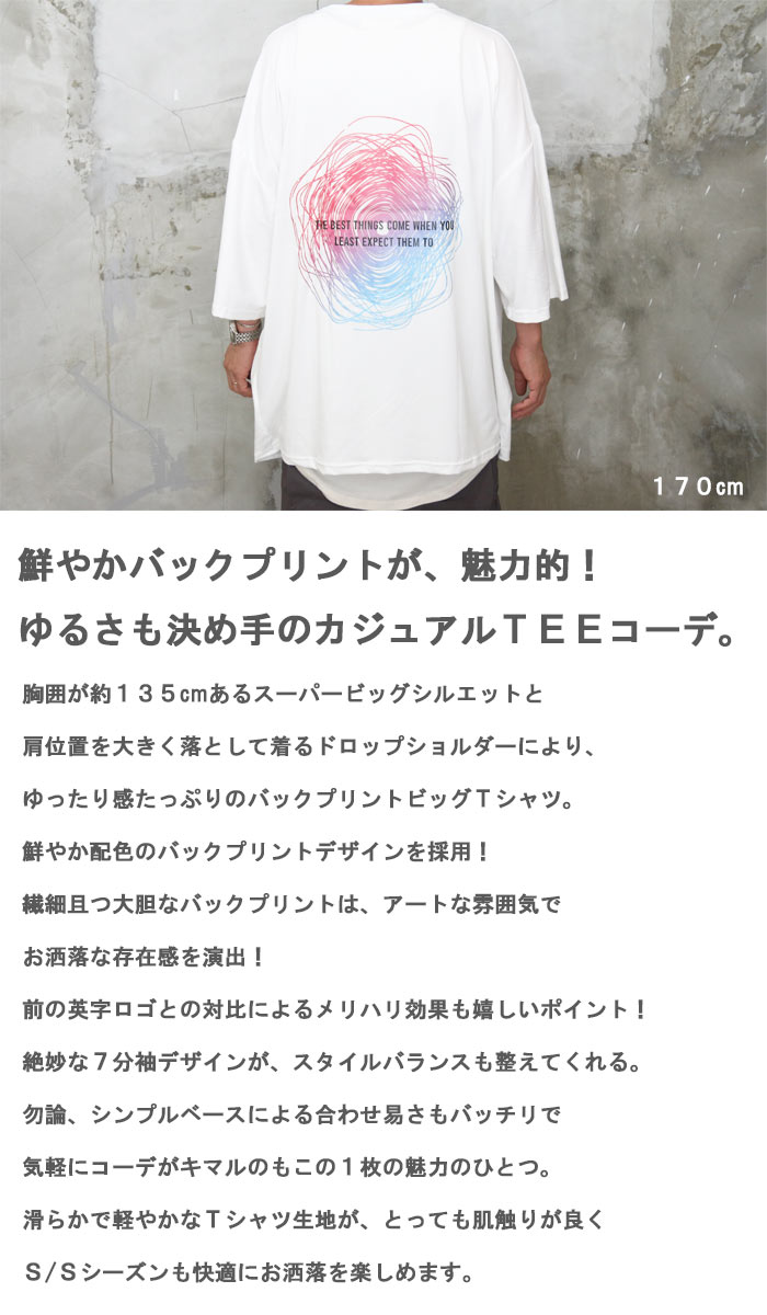 楽天市場】プリントビッグTシャツ メンズ [M便 1/1] tシャツ バック