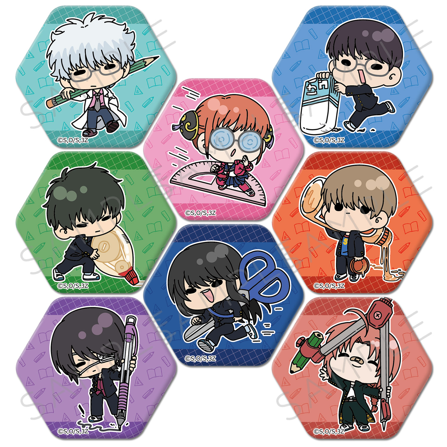 銀魂 aniplex スクエア缶バッジ D賞 抽選会 銀時 銀八 ジャンプ