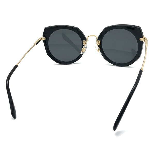 楽天市場】miu miu サングラス ミュウミュウ レディース ブラック 0MU