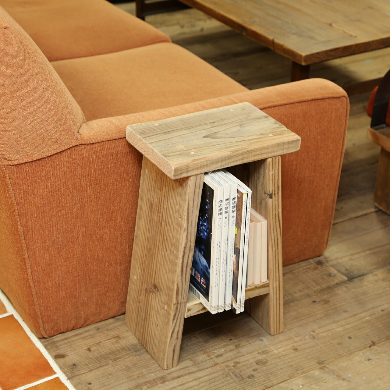 楽天市場】OLD ASHIBA（足場板古材） 踏み台(ふみだい）スツール 中棚