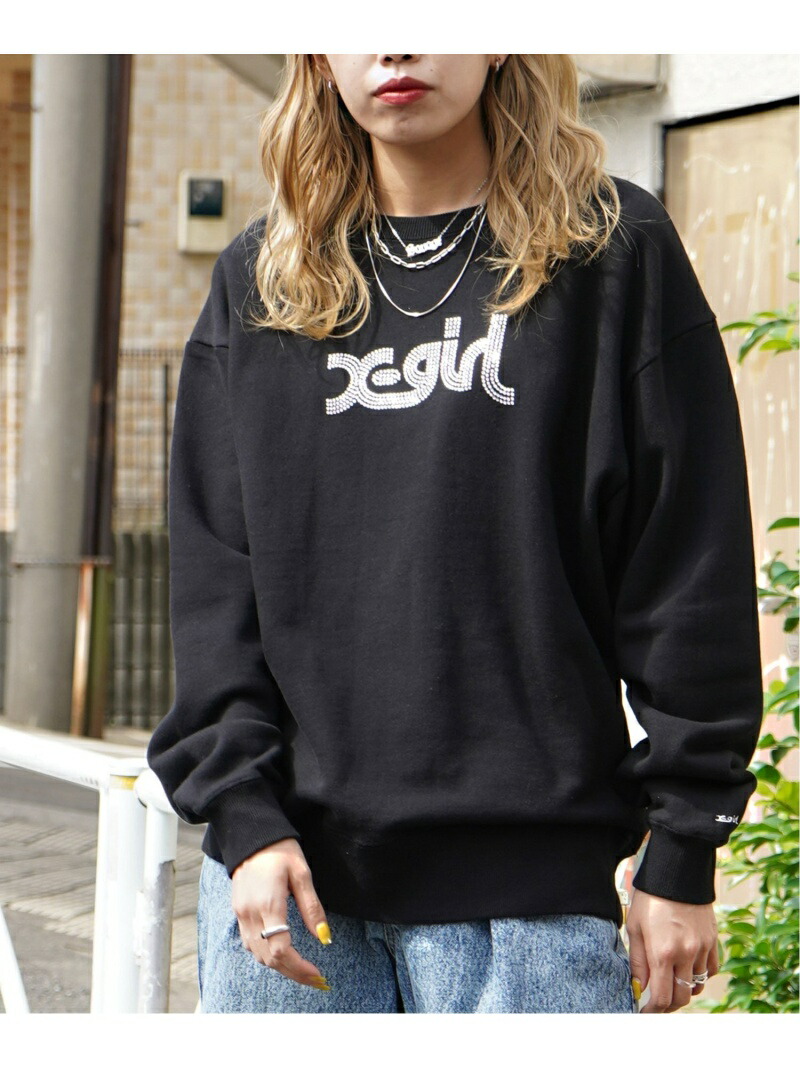 楽天市場】【SALE／30%OFF】RHINESTONE LOGO CREW SWEAT TOP