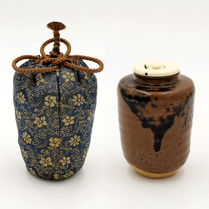 楽天市場】加藤錦雄造 瀬戸茶入 仕覆 正法寺緞子 共箱 古瀬戸写 肩衝