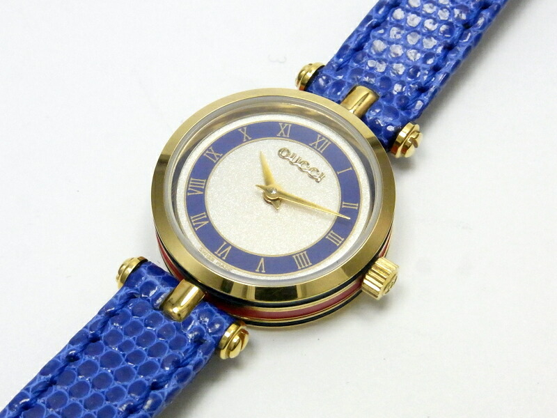 楽天市場】グッチ シェリーライン レディース 腕時計 クオーツ 青