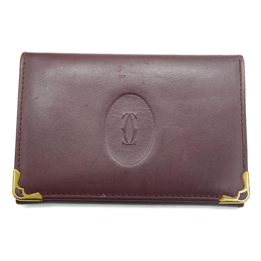 M4/067 カルティエ 二つ折りカードケース 名刺入れ 定期入れ マスト