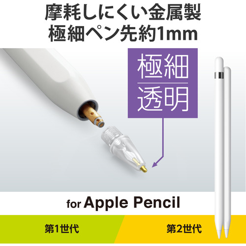 楽天市場】エレコム P-TIPAP04CR Apple Pencil 第2世代／第1世代用