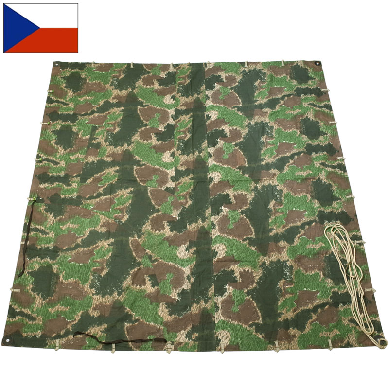 東ドイツ軍幕レインドロップカモテントシート 東ドイツ軍放出品 GERMAN