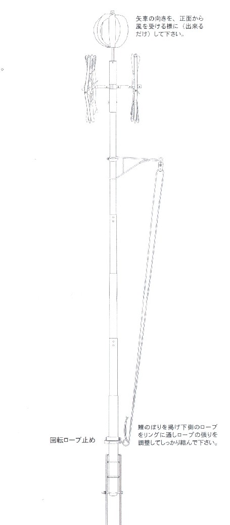 楽天市場】【補助ロープ不要こいのぼりポール/8号/10号/12号