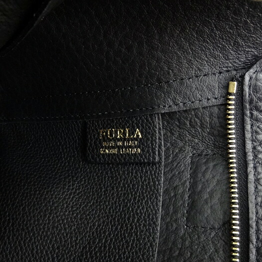 楽天市場】フルラ カプリッチョ S 2way ハンドバッグ レザー ブラック