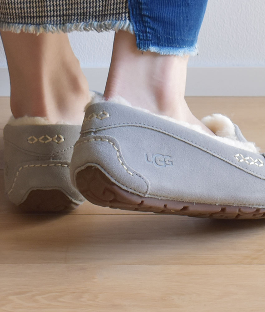 楽天市場】アグ アンスレー UGG モカシン ムートン スエード モカシン