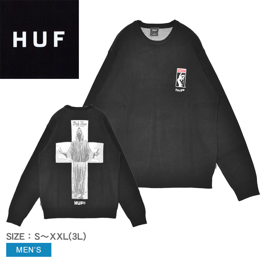 楽天市場】ハフ ニットセーター メンズ BLACK MOSES KNIT SWEATER HUF