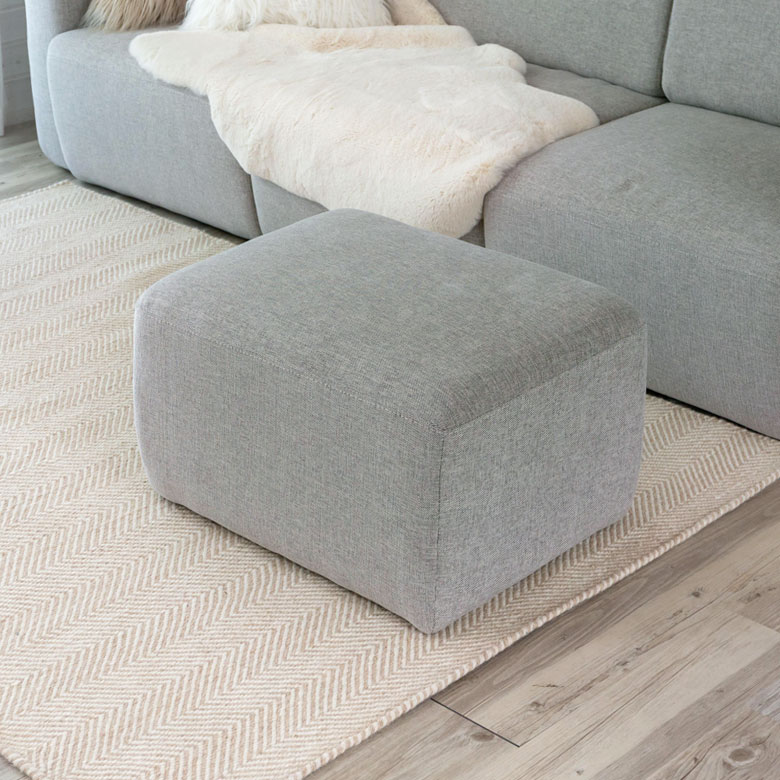 楽天市場】オットマン 四角 グレー ネイビー 脚付き 幅64cm 奥行51cm