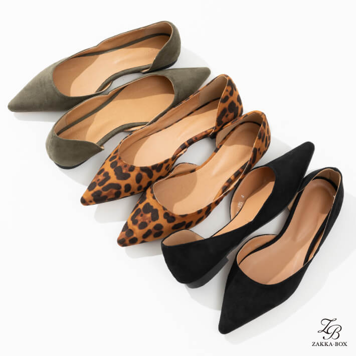 楽天市場】スウェードフラットパンプス レディース シューズ 靴