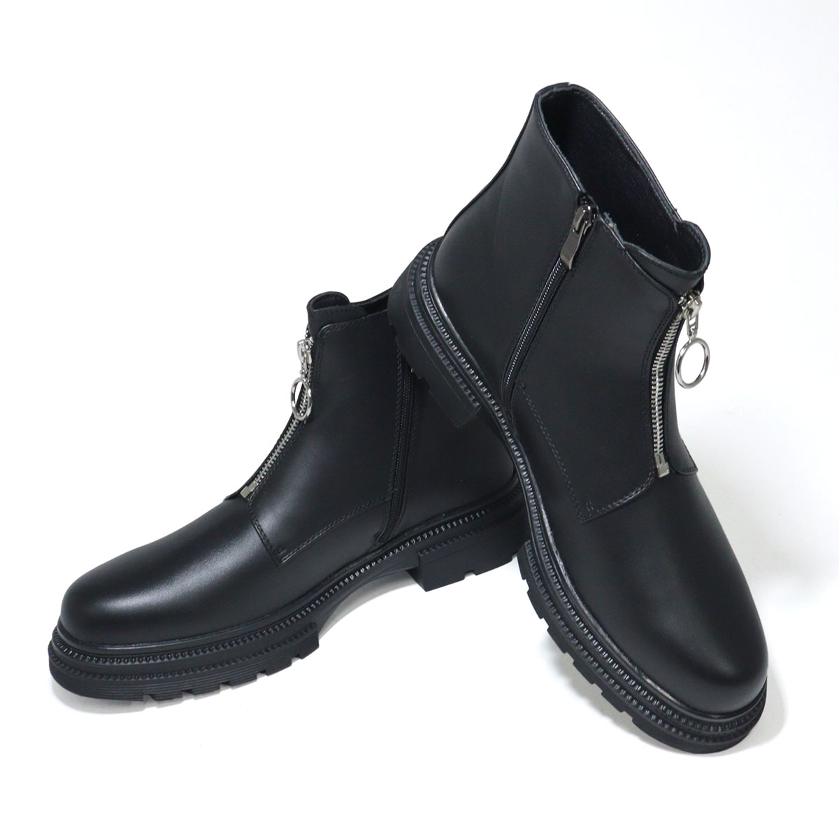 楽天市場】ブーツ メンズ センタージップ 厚底 5cmヒール リング