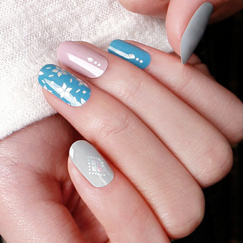 楽天市場】[公式] 貼るだけ 簡単 ネイルシール 【ラメデザインパール