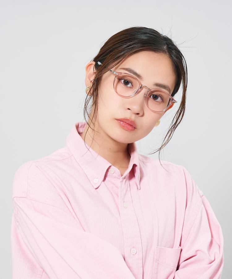 楽天市場】|ボストン型 メガネ(ピンク(クリア)) 眼鏡 検眼調整 伊達