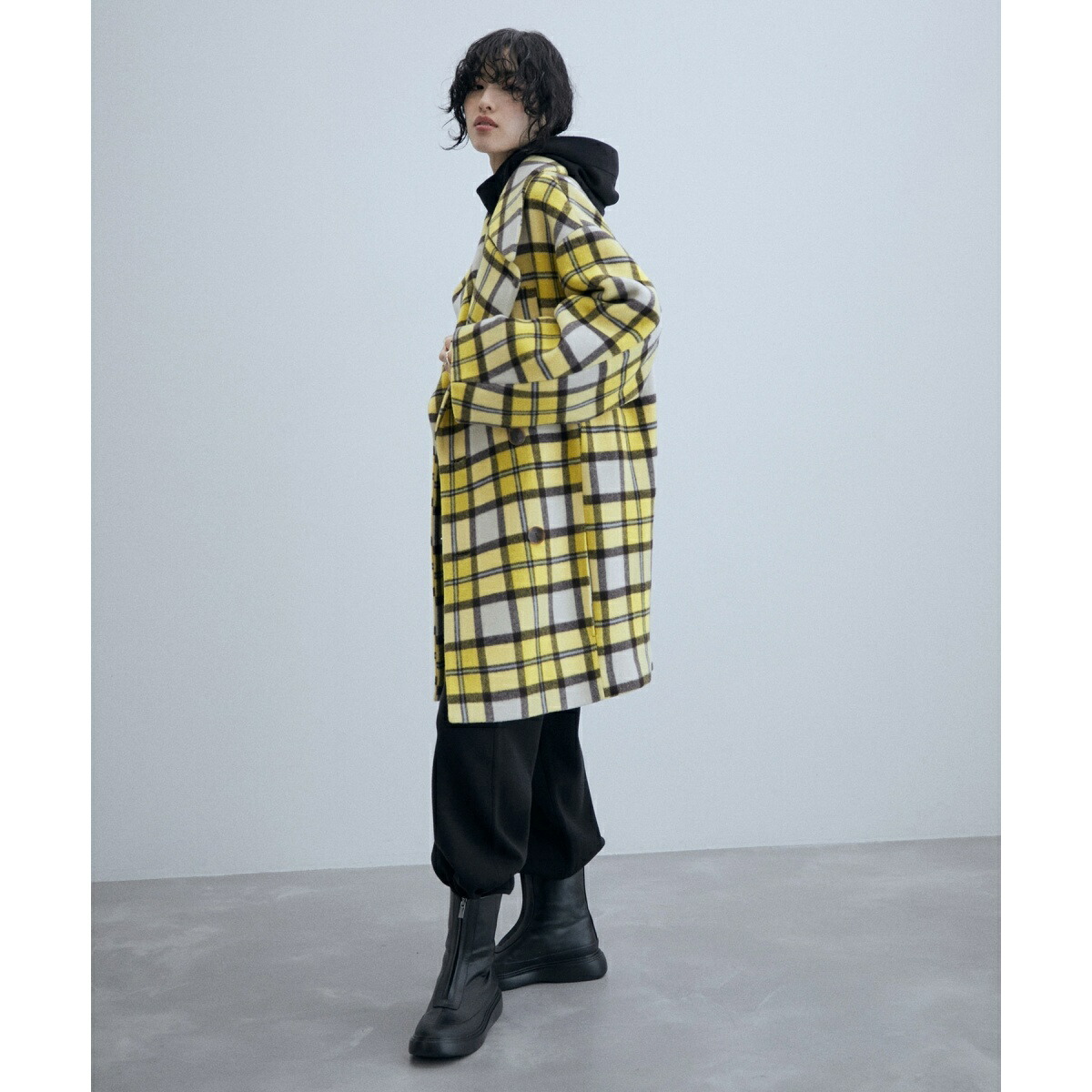 楽天市場】MANTECO ビッグラペルチェックコート／アダムエロペ（ADAM