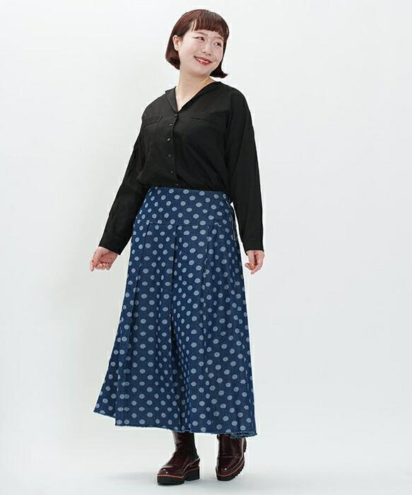 楽天市場】【大きいサイズ】ジャカジャンデニムSK／アズノゥアズ