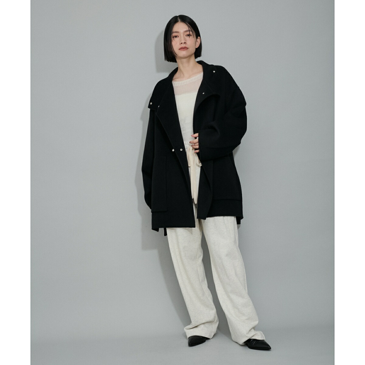 楽天市場】【WEB限定・サステナブル】スタンドカラーハーフリバー