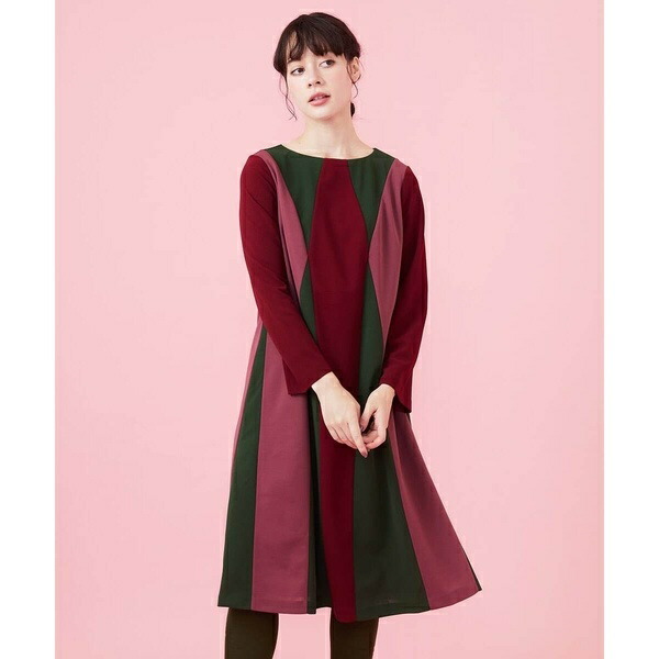 楽天市場】Bloque 配色パッチワークワンピース／ホコモモラ