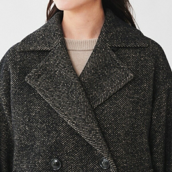 楽天市場】【日本製ゆったり】ミドル丈へリンボンPコート／アン