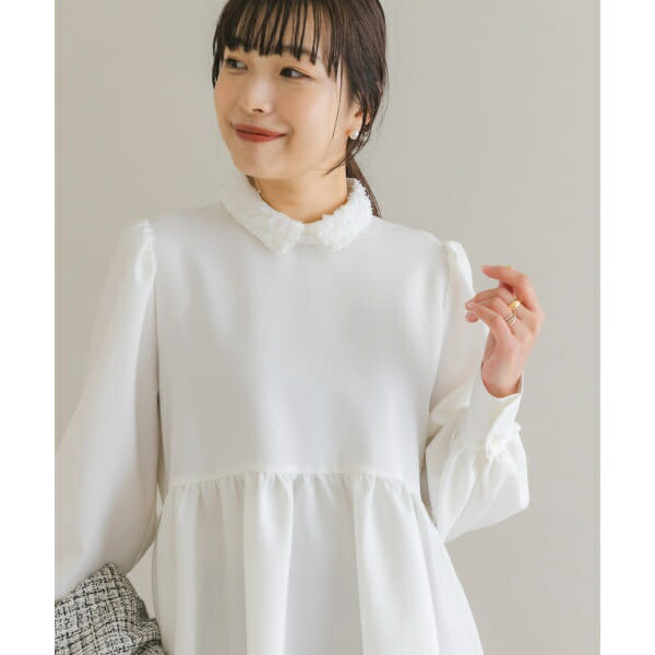 楽天市場】F by ROSSO レースカラーペプラムブラウス／アーバン