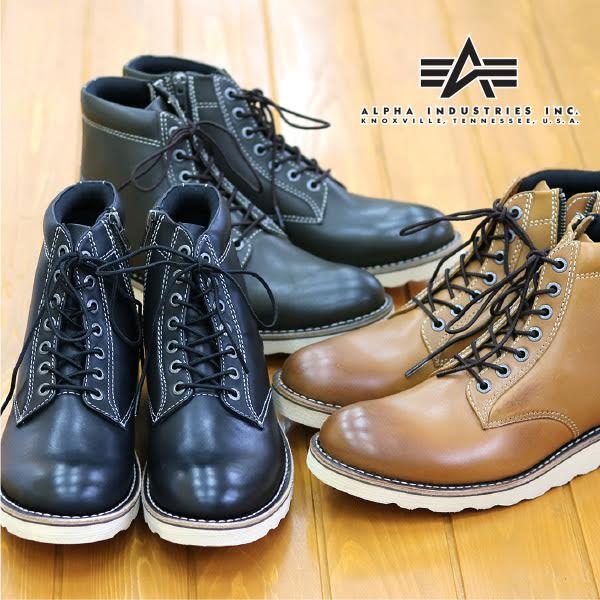 楽天市場】【SPECIAL PRICE】 牛革メンズワークブーツ／ALPHA