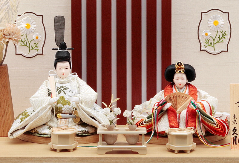楽天市場】雛人形 久月 コンパクト ひな人形 雛 平飾り 親王飾り 段織