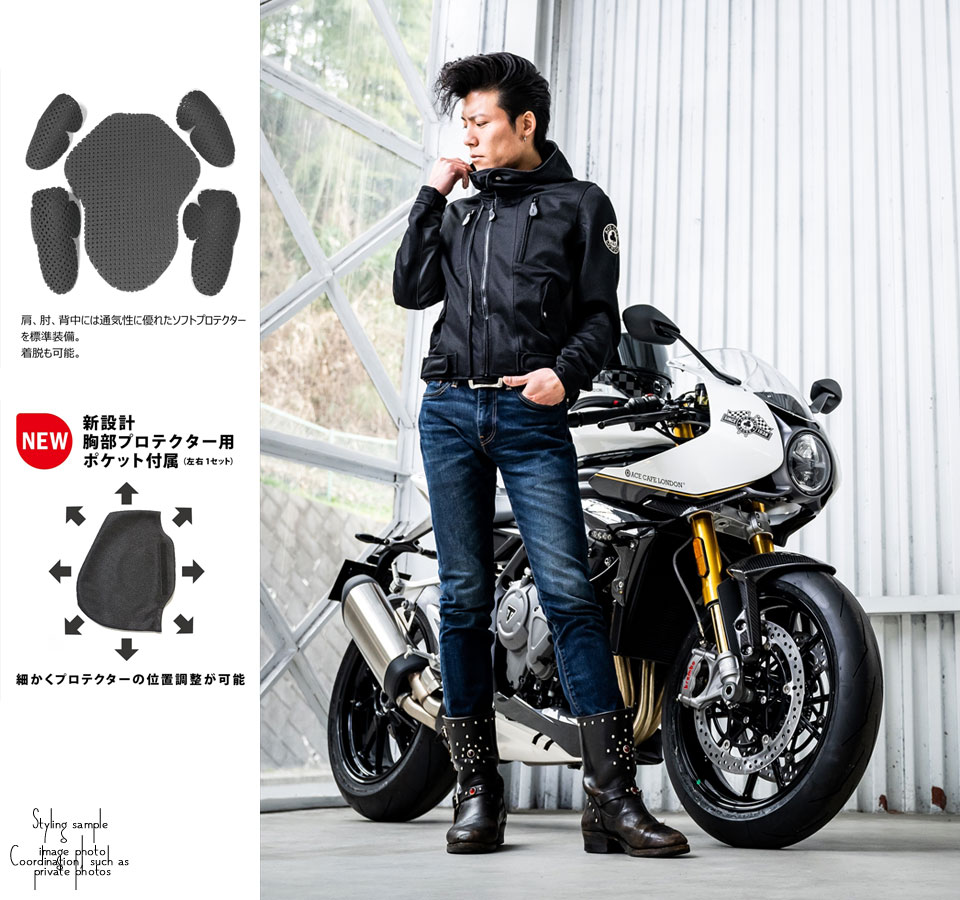 楽天市場】エースカフェロンドン ダブルライダース フーディー