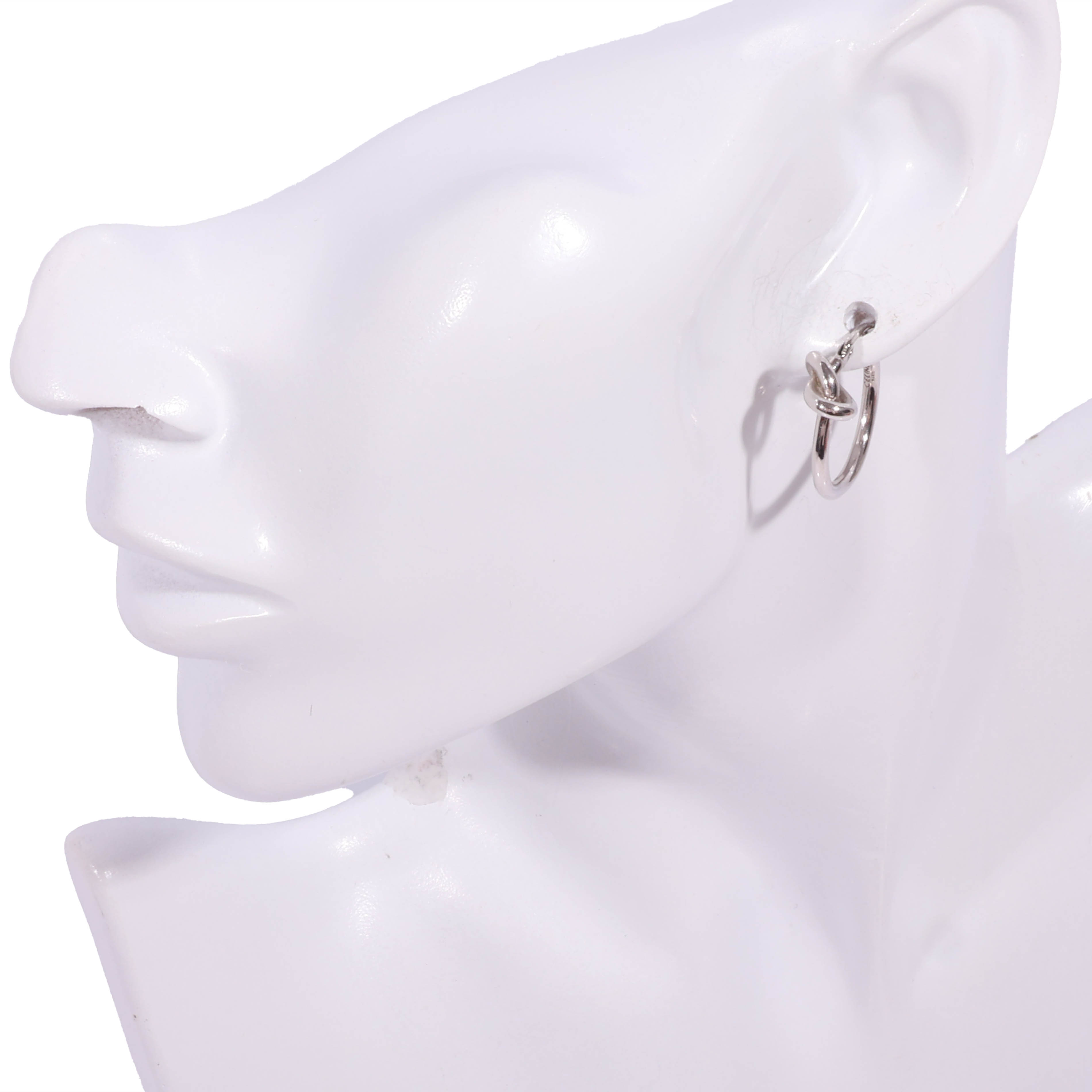 楽天市場】CELINE（セリーヌ）ノット スモールフープ ピアス ロジウム