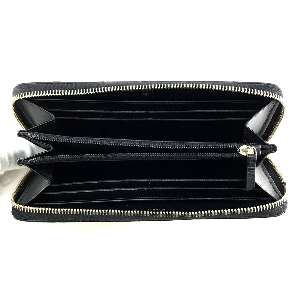 楽天市場】シャネル 長財布 CHANEL ラウンドファスナー エンブロイ