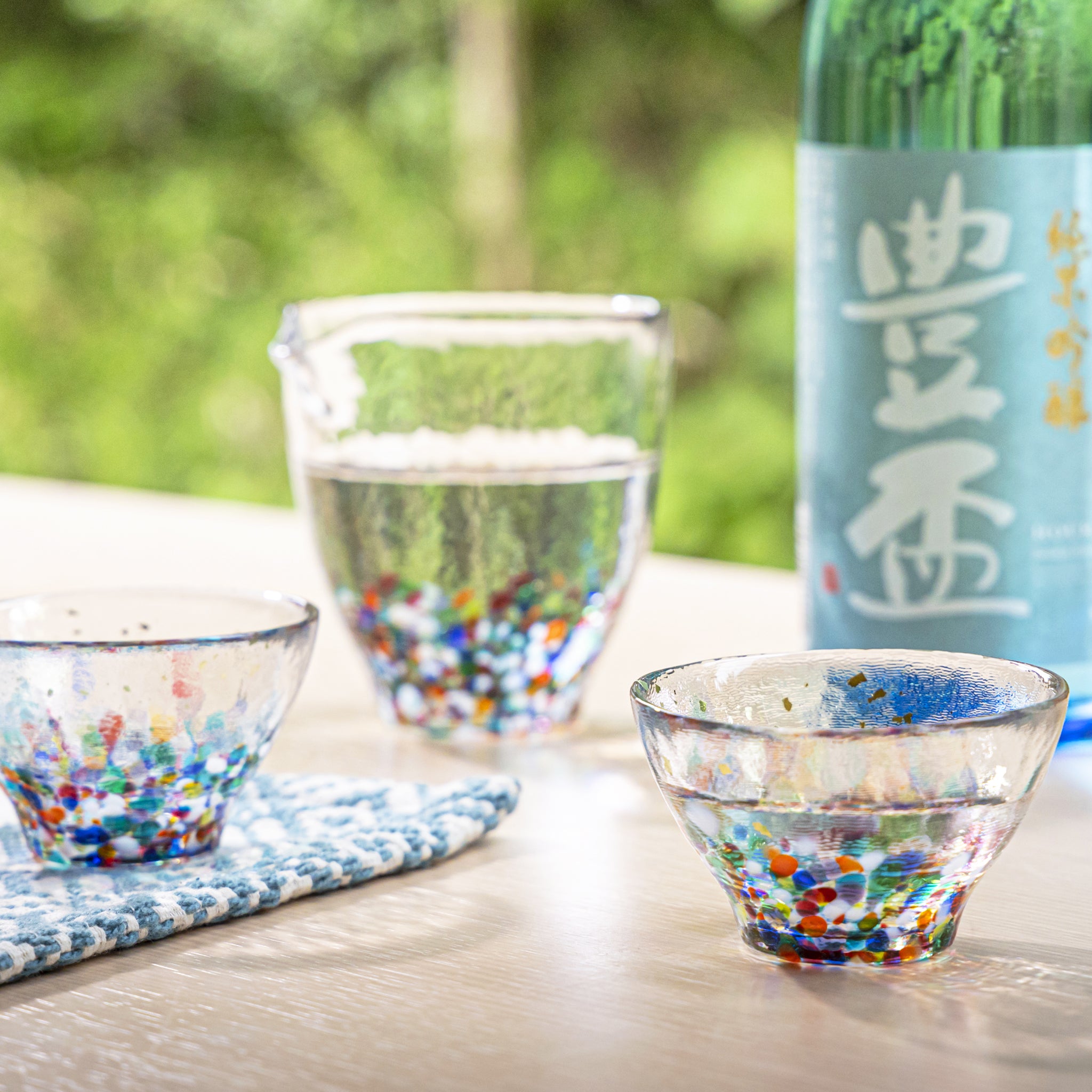 津軽びいどろ NEBUTA ねぶた 酒器セット | ガラス酒器 プレゼントや