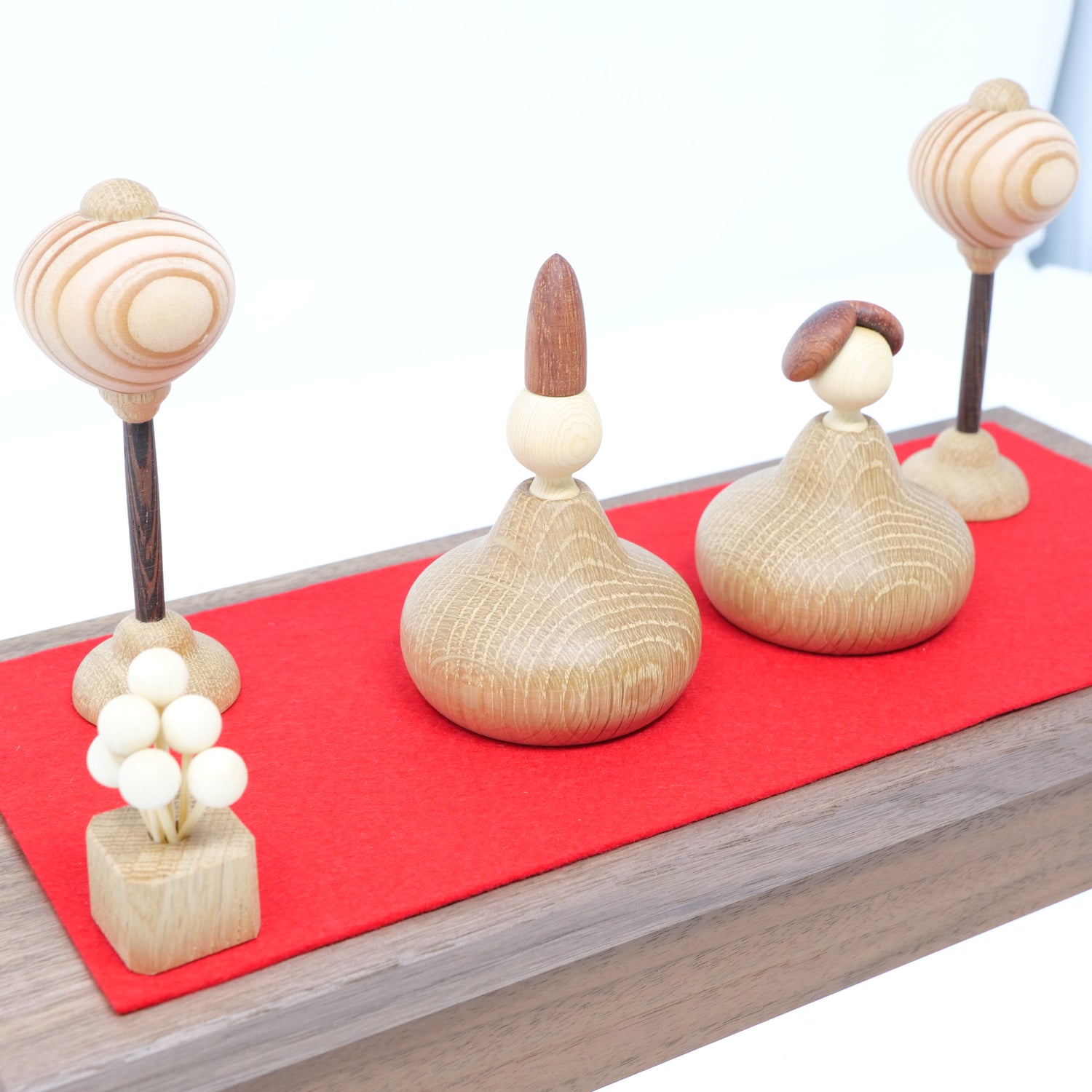 ろくろ細工の三浦木地 ：雛人形】ひな一段セット小（新タイプ） 三浦木