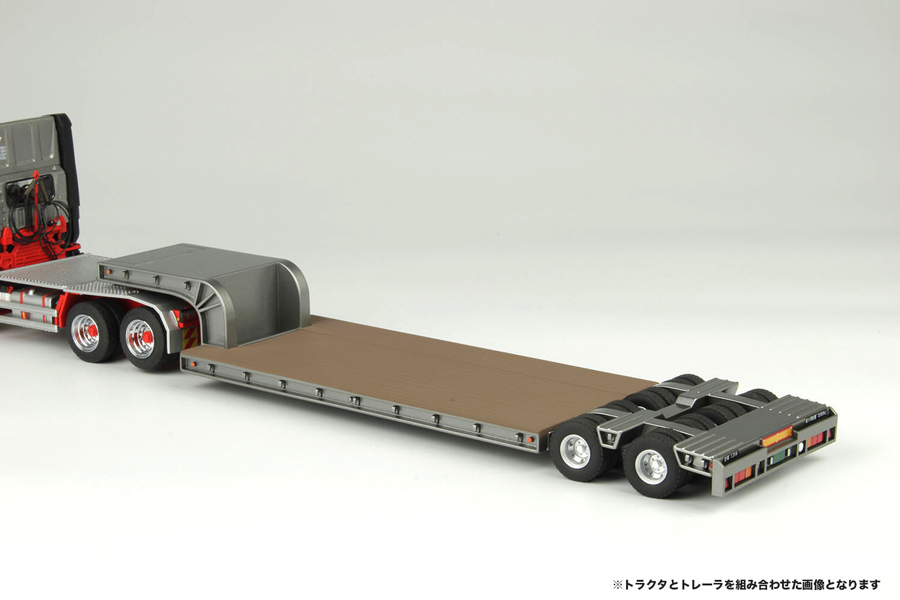 1/50 16輪 中低床重量物運搬用トレーラ ライトグリーン【KK1013KB