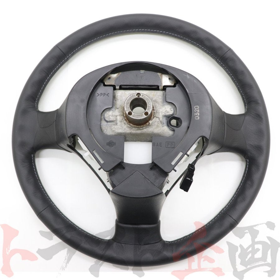 即納 日産 ステアリング ハンドル シルバーステッチ スカイライン GT-R