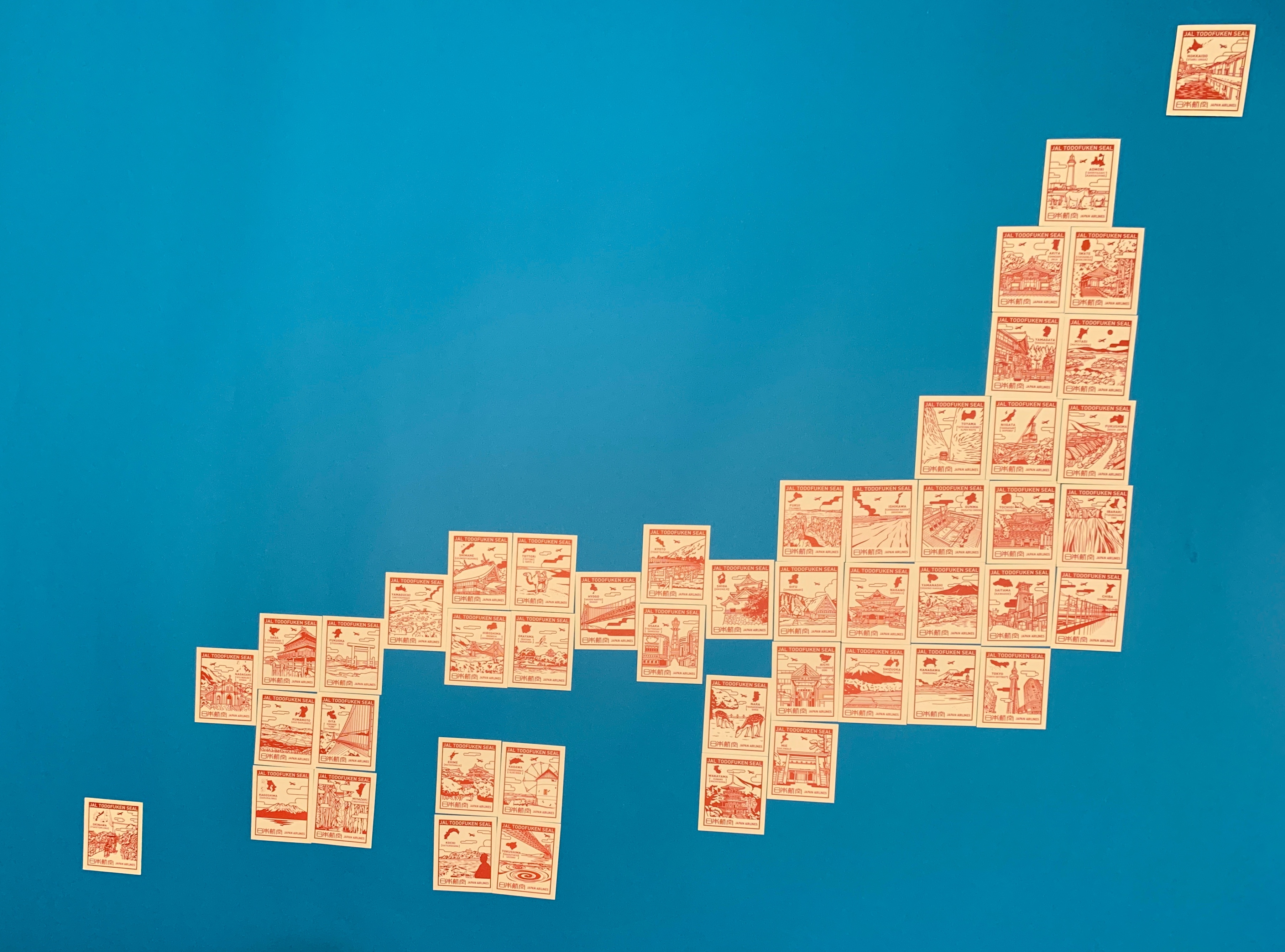 JAL TODOKUKEN SEAL 全47都道府県のシールと景勝地を公開しますー | 空