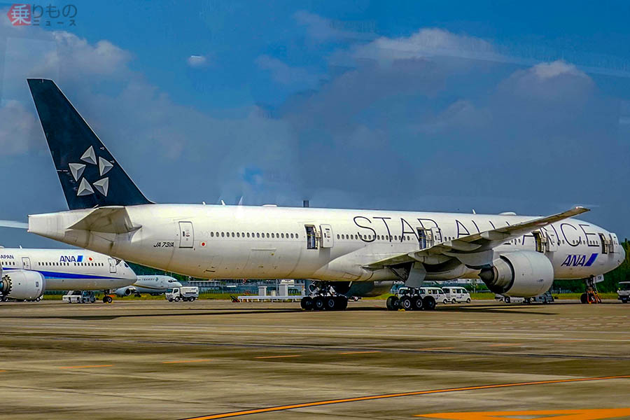 さらばANA「黒い尾翼の長～い777」 スタアラ塗装777-300ER「JA731A」が