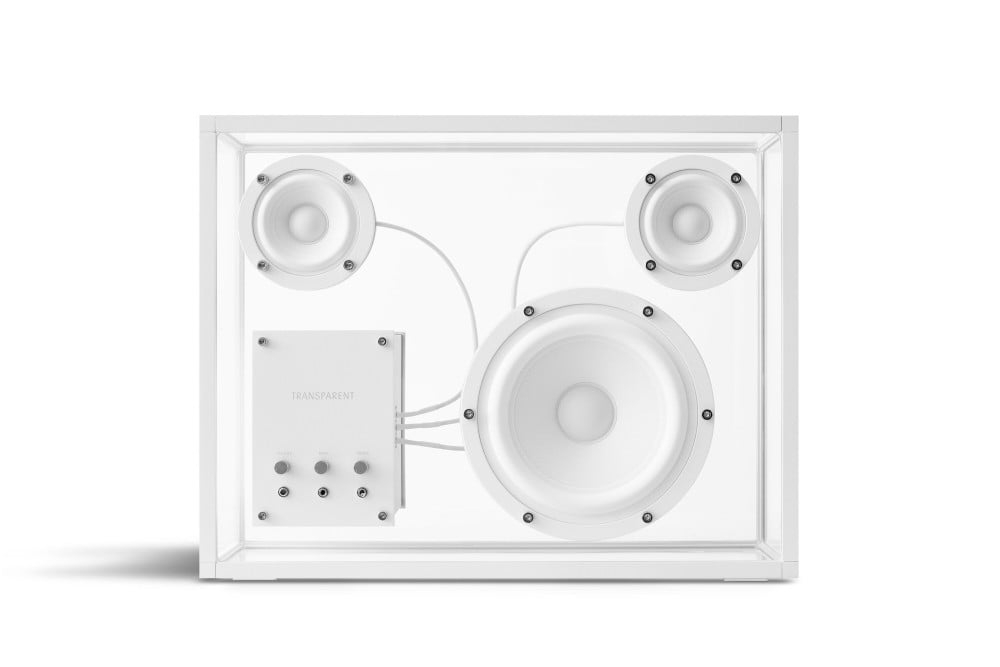 Transparent speaker white with bluetooth | Transparent Sound