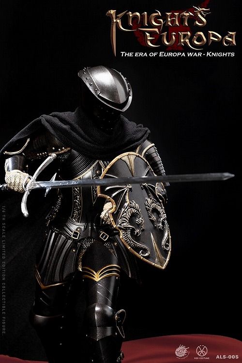 POPTOYS ALS005 1/6 ドラゴンナイト 騎士 / 戦馬 黒馬 ブラック