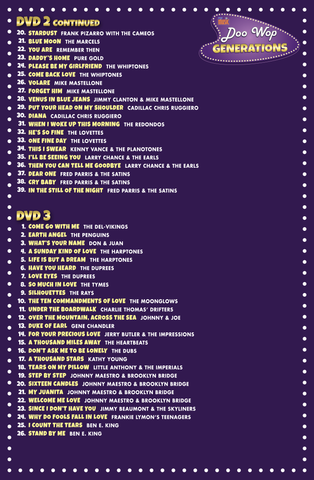 Doo Wop Generations 3-Disc DVD Set – Treasury Collection