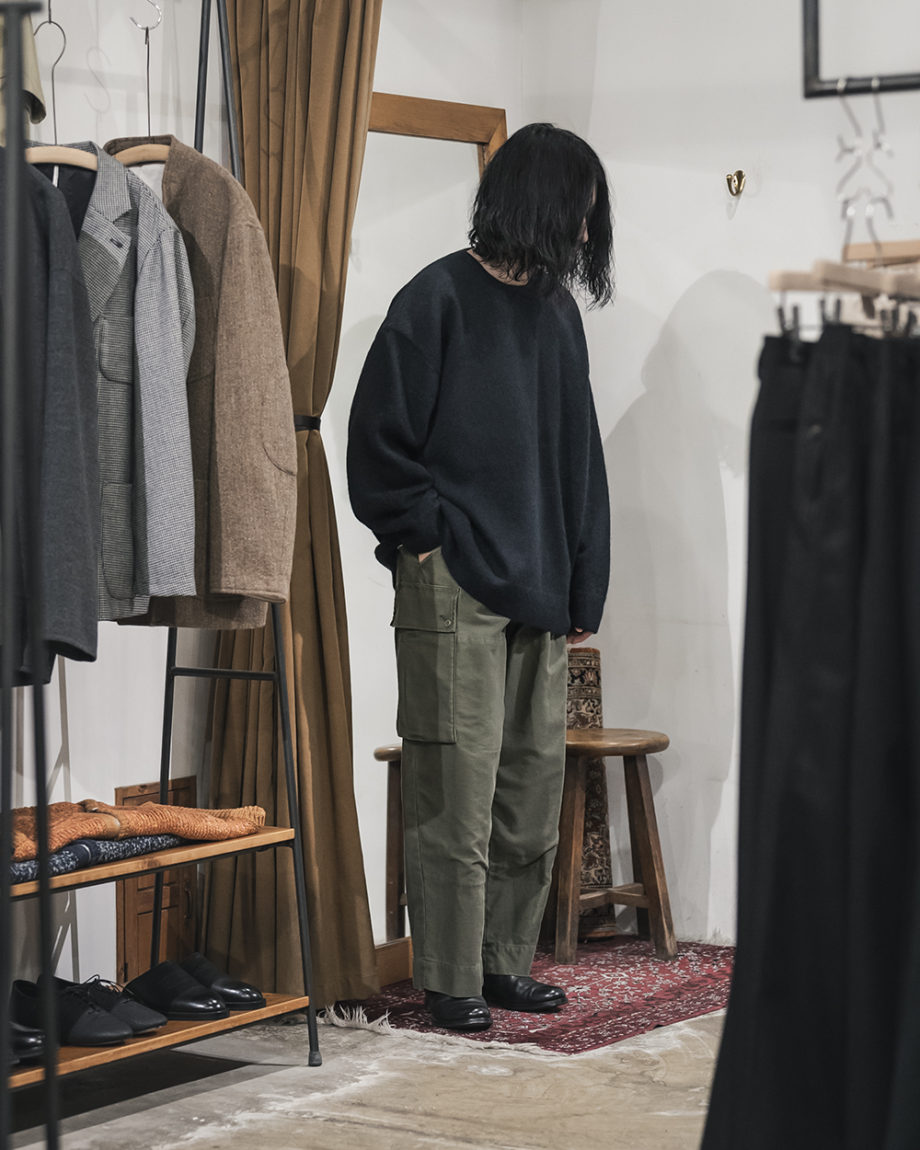 WIRROW -Alpaca Wool Wide Knit Pullover, Knit Pants- | twelve blog