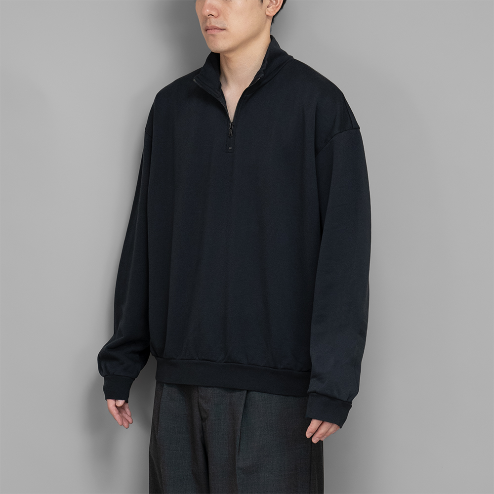 ELASTIC HIGH GAUGE SWEAT HALF ZIP 【公式通販】
