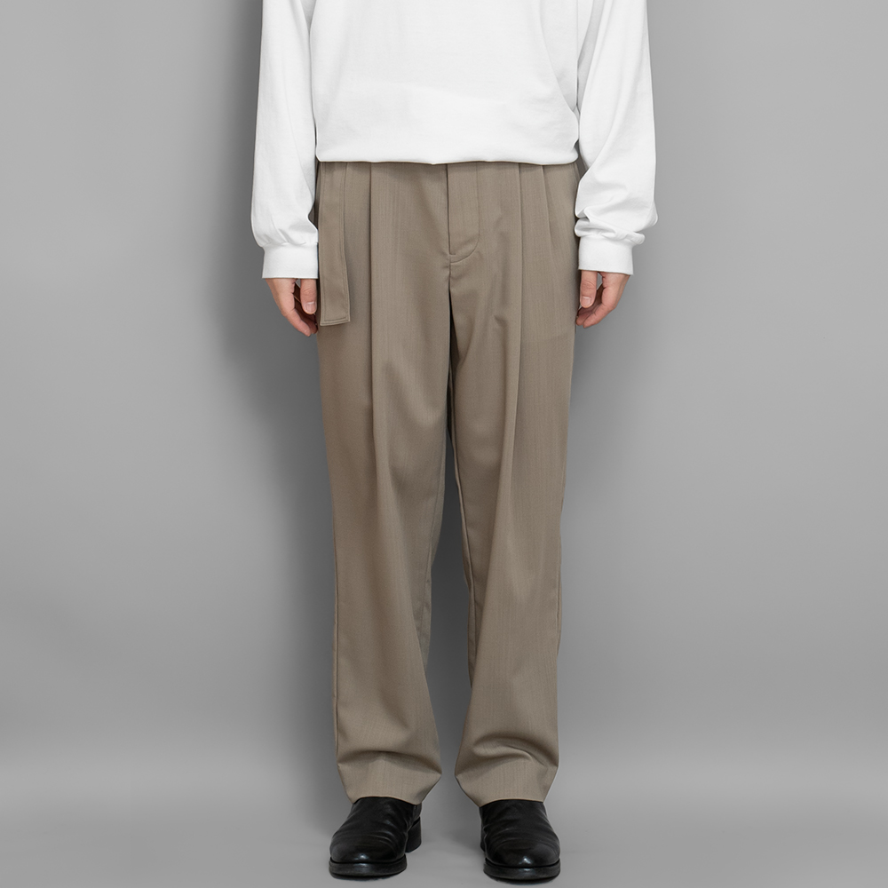 山内 / ウールポリ 強撚ライトツイル・ツータックパンツ | twelve