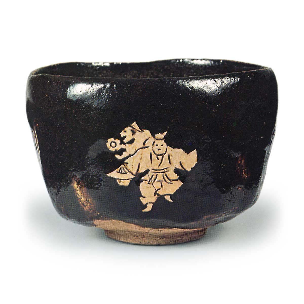 黒万歳絵茶碗 旦入 | 鶴田 純久の章 お話