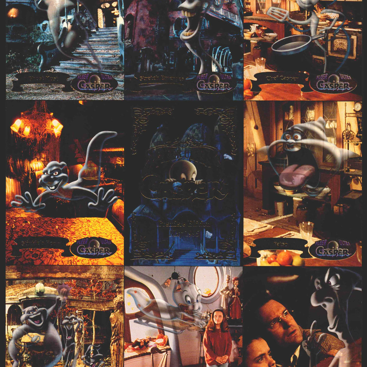 1995 Casper Movie Uncut Promo 9-Card Trading Card Panel Fleer