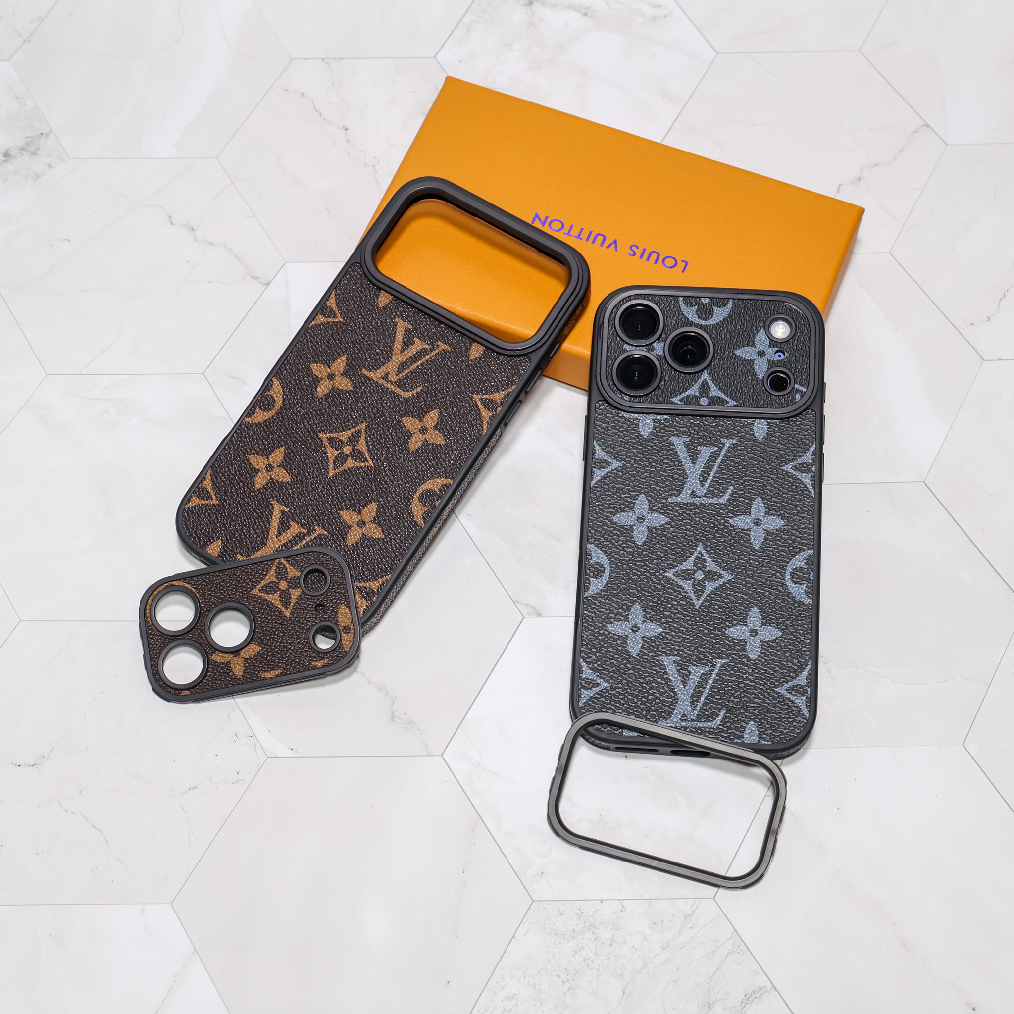 LV iPhone Case Swappable Lens for 12-17 Series - uCaseSpot