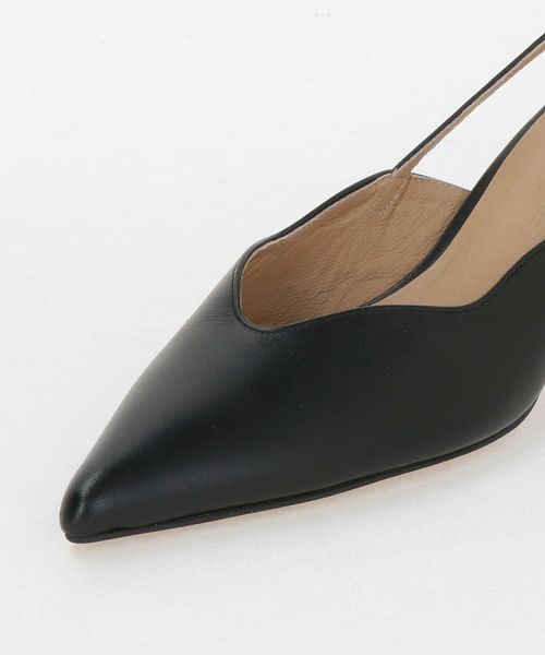 ウェーブラインバックベルト パンプス45↑