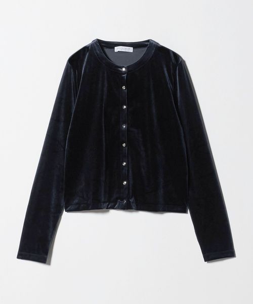 ベロア クルーネックカーディガン ＜A DAY IN THE LIFE＞